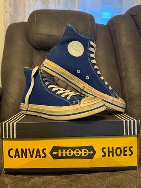 Mitchell & Ness Hood 1955 Conference High Cut Sneakers Loyal Blue 7M 9W